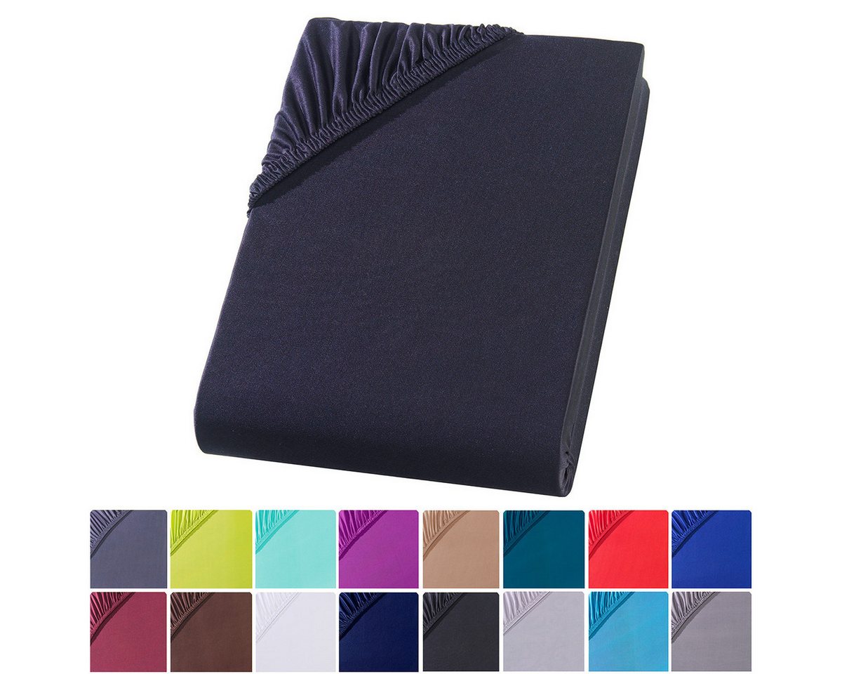 Visaggio Spannbettlaken Mikrofaser Spannbetttuch Bettlaken 90x200 140x200 180x200 200x220, Microfaser, Gummizug: rundum, viele Größen und Farben, Steghöhe 30 cm für Matratzenhöhen bis 22 cm Visaggio Spannbettlaken Mikrofaser Spannbetttuch Bettlaken 90x200 140x200 180x200 200x220, Microfaser, Gummizug: rundum, viele Größen und Farben, Steghöhe 30 cm für Matratzenhöhen bis 22 cm von Visaggio