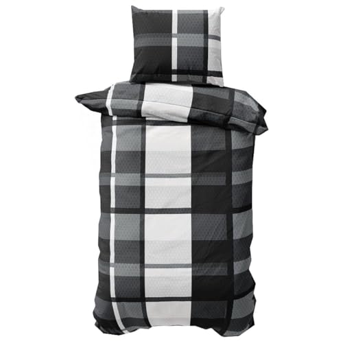 Visaggio Winter Bettwäsche 200x220 cm Fleece Bettbezug Set Schwarz Grau Weiß Ehebett Winterbettwäsche 3 teilig Visaggio Winter Bettwäsche 200x220 cm Fleece Bettbezug Set Schwarz Grau Weiß Ehebett Winterbettwäsche 3 teilig von Visaggio