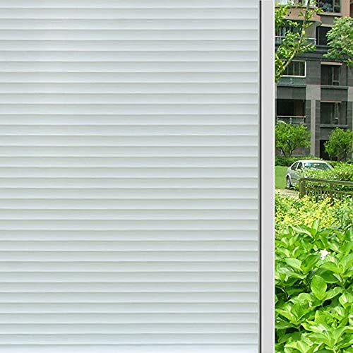 Milchglasfolie 2m x 90 cm einfarbig gestreiftes Muster selbstklebend 3154 von Visario