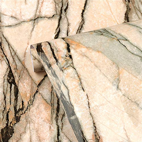 Visario 10 m x 60 cm Tapeten Folie Marmor hell 3000-S Art. 3120 selbstklebend Verschiedene abwischbar von Visario