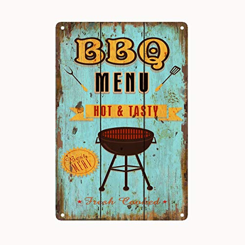 Visario Bild Blechschild BBQ Grill Barecue 30x20cm 2308 Verschiedene Bilder Wandbilder zur Auswahl. von Visario