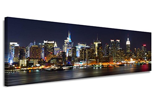 Visario Bild auf Leinwand 120 cm Nr 5715 New York fertig gerahmte Bilder einteilig Teile Marke original von Visario