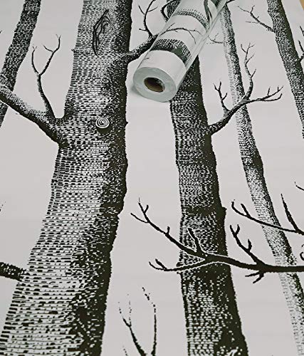 Visario Tapeten Folie 3000-S selbstklebend Farbe Baum Dekor 10 m x 45 cm Dekorfolie hell Möbelfolie Tapete 3044 von Visario