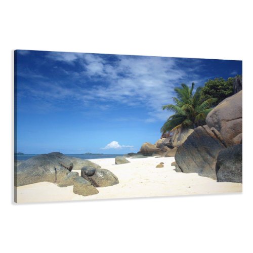 Visario Leinwandbilder 5005 Bild auf Leinwand Strand, 120 x 80 cm von Visario