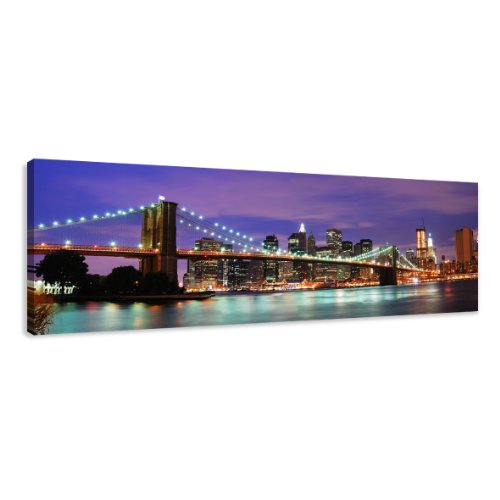 Visario Leinwandbilder 5701 Bild auf Leinwand New York, 120 x 40 cm von Visario