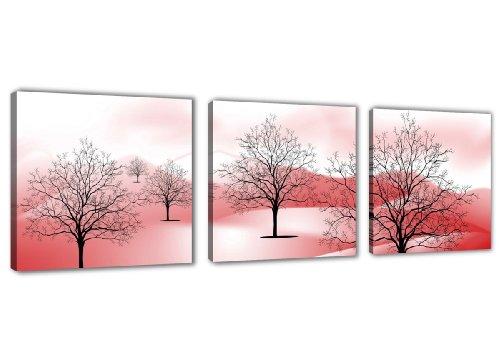 bestpricepictures 150 x 50 cm Bild auf Leinwand Bäume 4205-SCT deutsche Marke und Lager - Die Bilder/das Wandbild/der Kunstdruck ist fertig gerahmt von Visario