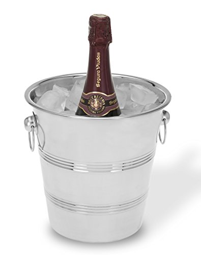 Viscio Trading 171429 Eiskübel für Champagner, aus Edelstahl, 22 cm von Viscio Trading