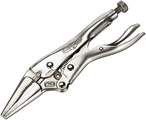 Irwin Vise Grip 4LN Langbeck-Gripzange 100 mm, lange Backen, Spannweite 41 mm, Drahtschneider, T1602EL4 von IRWIN