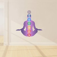 Sieben Chakren Yoga Pose Vinyl Aufkleber Für Wände, Fenster Und Jede Glatte/Flache Oberfläche von VisforVinylShop