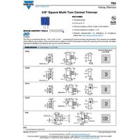 Vishay T93YB472KT20 Spindeltrimmer linear 0.5W 4.7kΩ von Vishay
