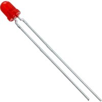 Vishay TLLR4400 LED bedrahtet Rot Rund 3.2 mm 1.2 mcd 50 ° 7 mA 1.9 V von Vishay