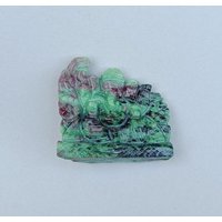 Grüner Rubin Zoisit Edelstein Ganesh Figur |Natürliche Skulptur |Schnitzende Ganesha Statue |Handgeschnitzter von Vishnucrafts