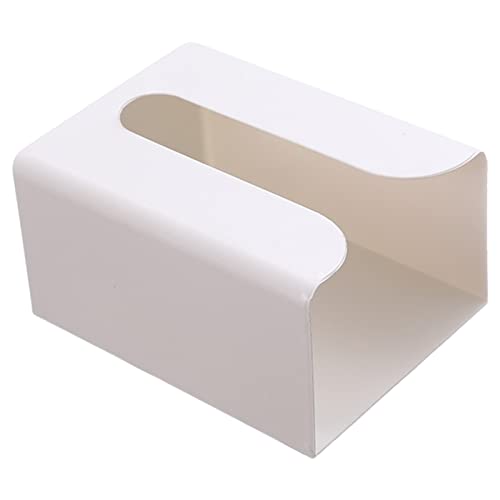 Visiblurry Taschentuchbox, Minimalistisch, Rechteckig, Kunststoff, Neutraler Taschentuchbox-Halter, Küchenpapierspender, Wandmontage, Papiertuchspender, Wandhalter für Kosmetiktücher von Visiblurry