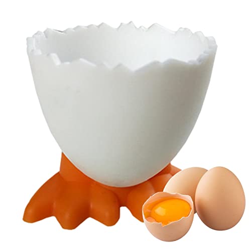 Visiblurry 3 Stück Eierbecher, Eierbecher Mit Hühnerfüßen, Cartoon-Eierhalter, Lustige Eierbecherhalter, Neuartiger Eierhalterständer, Eiertablett Mit Hühnerfüßen Für Die Frühstücks-Brunch-Küche von Visiblurry