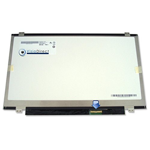 Visiodirect Bildschirm LCD Display 14" LED HD für Laptop Toshiba Satellite U940-11T WXGA 1366X768 von Visiodirect