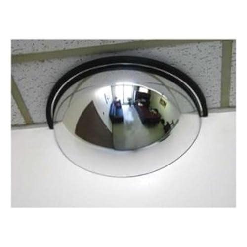 Vision Metalizers 45,7 cm großer Acryl-Halbkuppelspiegel mit Stahlrückseite, runder Sicherheitsspiegel für Auffahrt, Sicherheitspunkte, Außenlager-Seitenansicht, runder Wandspiegel für Büro (DSB1812) von Vision Metalizers