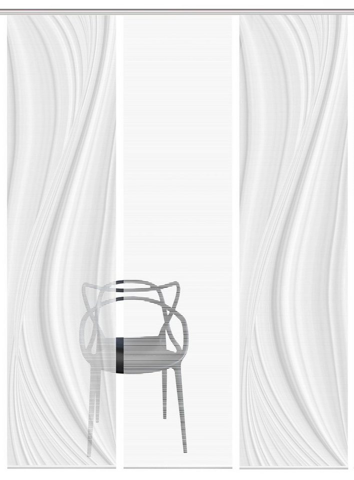 Schiebegardine 080507 LAURINA Schiebegardine, halbtransparent, Bambusoptik, 260x60 cm, Vision S, (3 St), 100% Polyester von Vision S