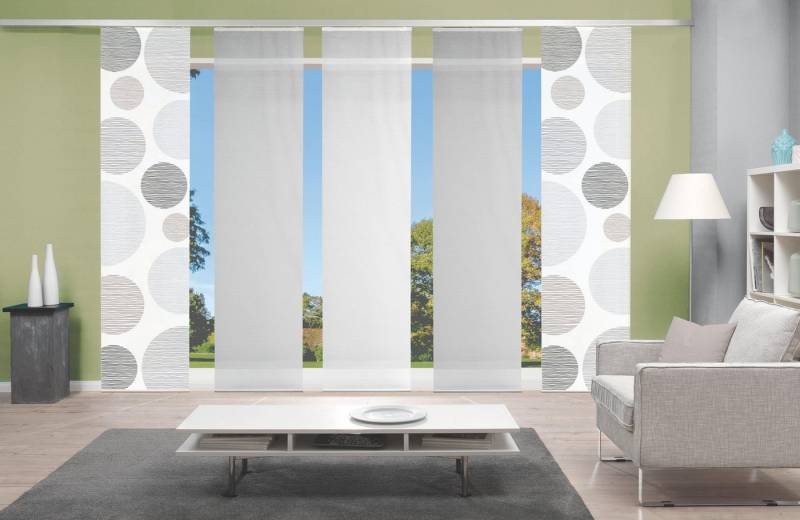 Vision S Schiebegardine 5ER SET BORDEN, Paneelwagen (5 St), halbtransparent, HxB: 260x60, Schiebevorhang 5er Set Digitaldruck von Vision S