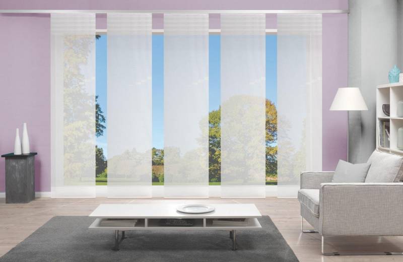 Vision S Schiebegardine 5ER SET ROM (5 St), Paneelwagen, halbtransparent, HxB: 260x60, Schiebevorhang 5er Set Uni von Vision S