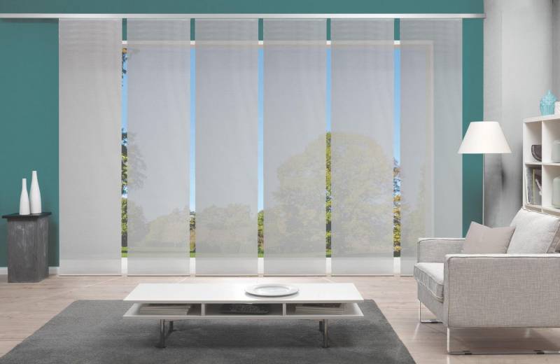 Vision S Schiebegardine 6ER SET ROM, Paneelwagen (6 St), halbtransparent, HxB: 260x60, Schiebevorhang 6er Set Uni von Vision S