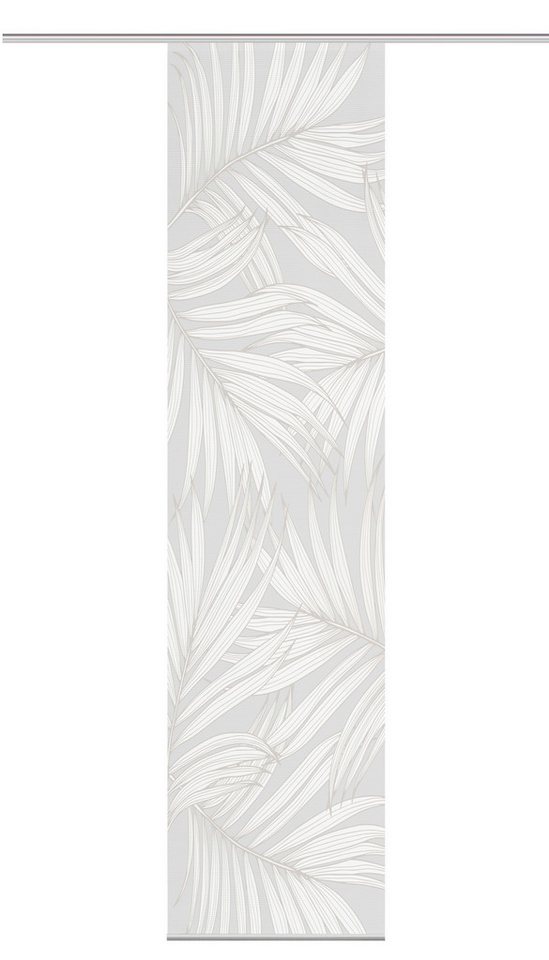 Vision S Schiebegardine PACEY Schiebegardine, halbtransparente, 260x60 cm, taupe, palmendruck, (1 St), 100% Polyester von Vision S