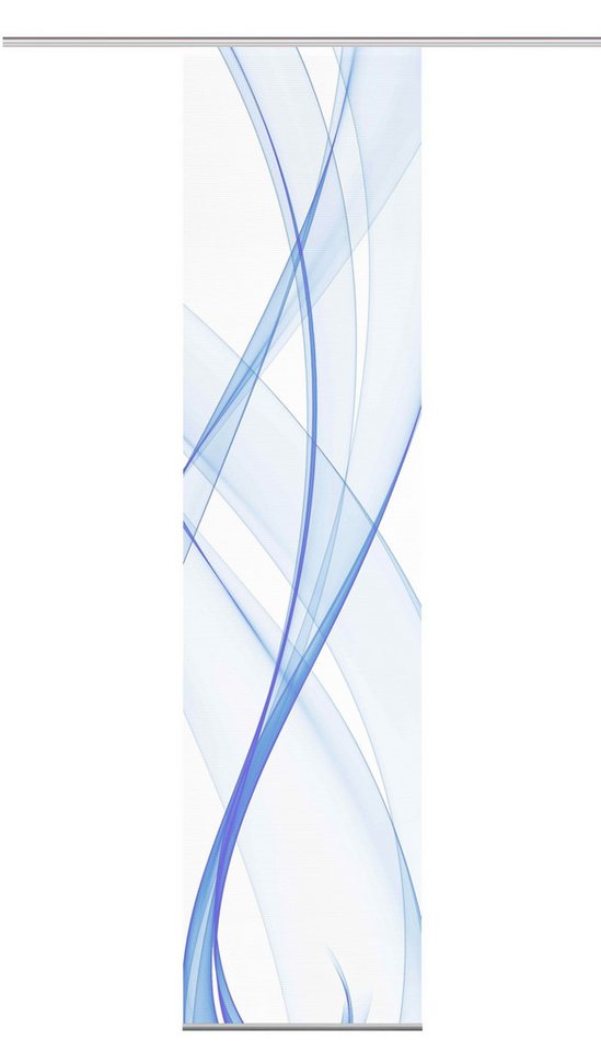 Schiebegardine PACOLIA Schiebegardine, halbtransparente, 260x60 cm, grau, Wellenmotiv, Vision S, (1 St), Polyester von Vision S