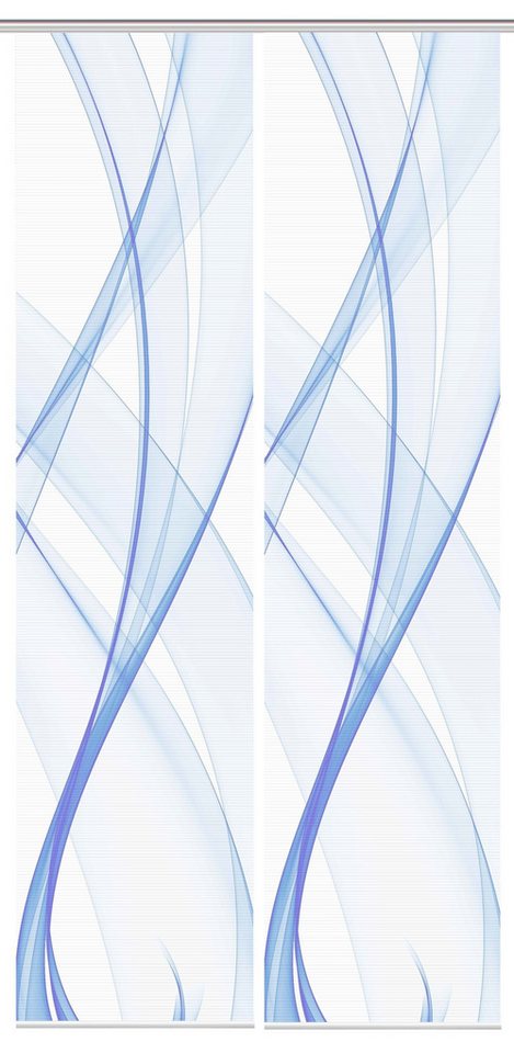 Schiebegardine PACOLIA Schiebegardine, halbtransparente, 260x60 cm, grau, Wellenmotiv, Vision S, (2 St), Polyester von Vision S