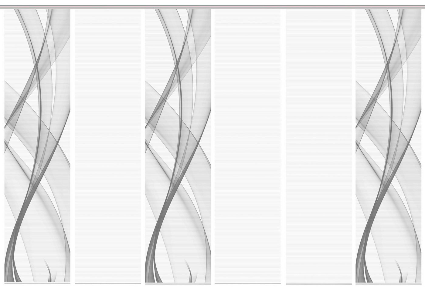 Schiebegardine PACOLIA Schiebegardine, halbtransparente, 260x60 cm, grau, Wellenmotiv, Vision S, (6 St), Polyester von Vision S