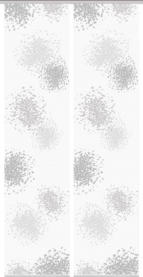 Schiebegardine SPOTTI 2er SET, Vision S, Paneelwagen (2 St), blickdicht, Bambus-Optik, Digital bedruckt von Vision S