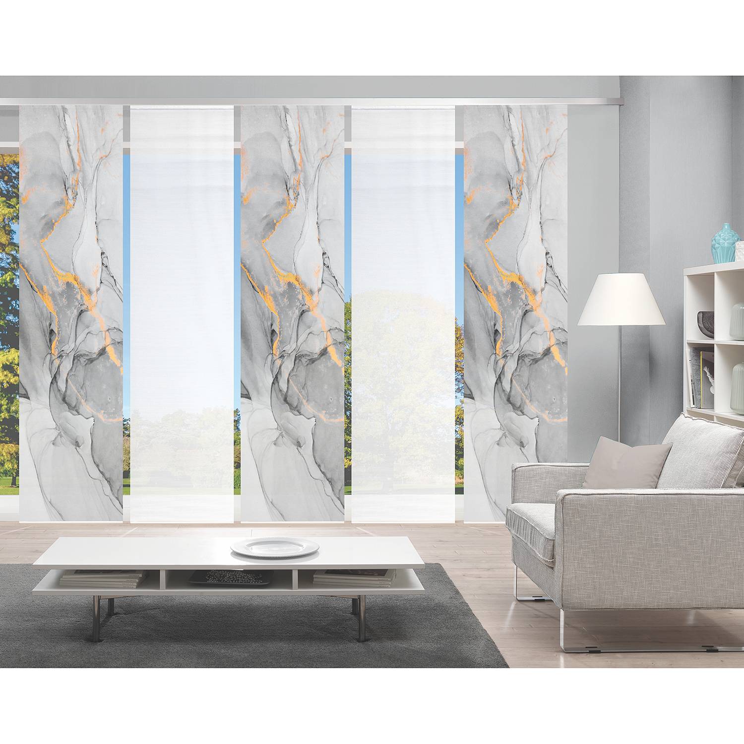 home24 Schiebevorhang Marmosa II 60 x 260cm Grau/Grau 5er Set home24 Schiebevorhang Marmosa II 60 x 260cm Grau/Grau 5er Set von home24