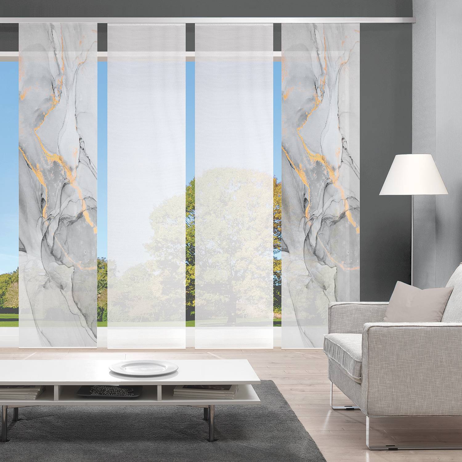 home24 Schiebevorhang Marmosa II 60 x 260cm Grau/Grau 4er Set home24 Schiebevorhang Marmosa II 60 x 260cm Grau/Grau 4er Set von home24