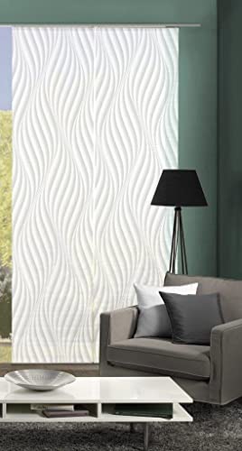 VISION S 55720 | 2er-Set Schiebegardinen Wave | halb-transparenter Stoff in Bambus-Optik | 2X 260x60 cm | Farbe:, Farbe:grau VISION S 55720 | 2er-Set Schiebegardinen Wave | halb-transparenter Stoff in Bambus-Optik | 2X 260x60 cm | Farbe:, Farbe:grau von Vision S