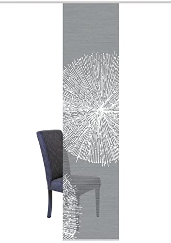 VISION S 84559 | Schiebegardine CRESTON III | halb-transparenter Stoff in Bambus-Optik | 260x60 cm | Farbe: grau von Vision S