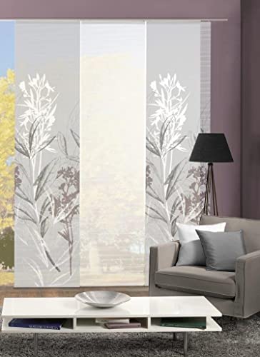 VISION S 88653-0307 | 3er-Set Schiebegardine SEMORA | halb-transparenter Stoff in Bambus-Optik | 3X 260x60 cm | Farbe: Grau VISION S 88653-0307 | 3er-Set Schiebegardine SEMORA | halb-transparenter Stoff in Bambus-Optik | 3X 260x60 cm | Farbe: Grau von Vision S