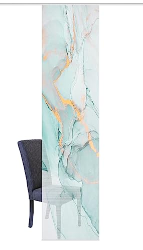 Vision S Schiebegardine MARMOSA, halb-transparenter Stoff in Bambus-Optik, 260 x 60 cm (h x b), Farbe: (Mint) von Vision S
