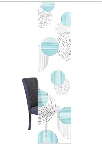 Vision S 84332 | Schiebegardine NEOMI | halb-transparenter Stoff in Bambus-Optik | 260x60 cm | Farbe: (Mint) von Vision S
