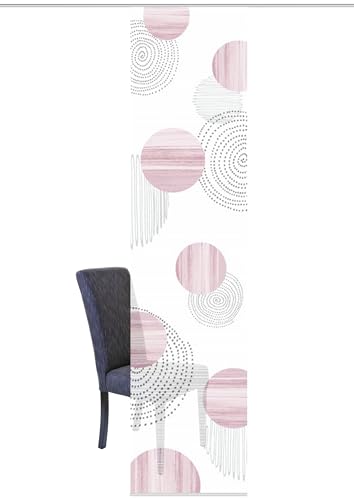 Vision S 84332 | Schiebegardine NEOMI | halb-transparenter Stoff in Bambus-Optik | 260x60 cm | Farbe: (rosé) von Vision S
