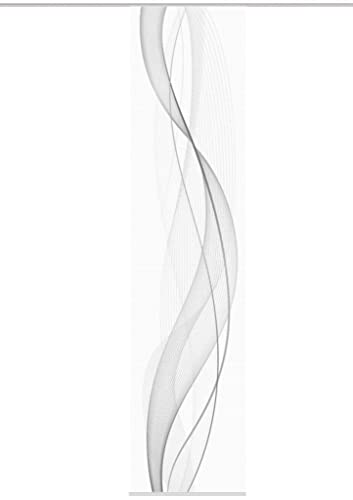 Vision S 84333 | Schiebegardine Heights | halb-transparenter Stoff in Bambus-Optik | 260x60 cm | Farbe: (grau) von Vision S