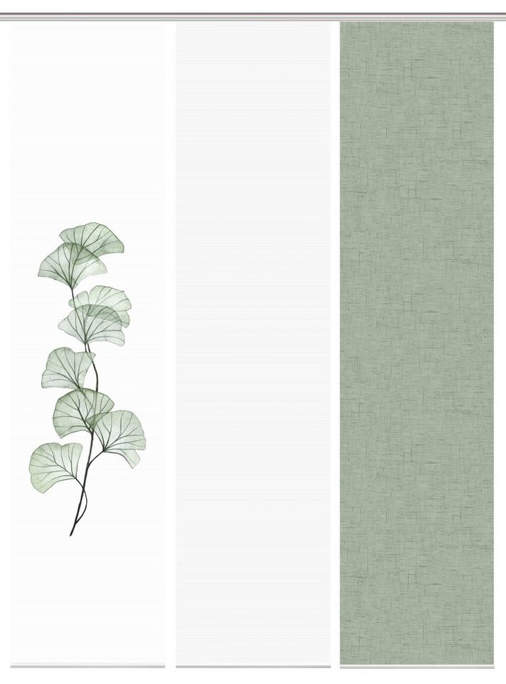 Vision S Schiebegardine 080770 BERTO Schiebegardine, halbtransparent, Bambus-Optik, 260x60 cm, (3 St), 100% Polyester von Vision S