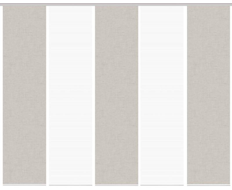 Vision S Schiebegardine 084827 PIVE Schiebegardine, halbtransparent, Bambusoptik, 260x60 cm, (5 St), 100% Polyester von Vision S