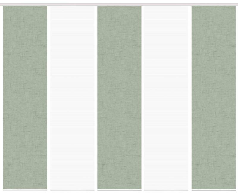 Vision S Schiebegardine 084827 PIVE Schiebegardine, halbtransparent, Bambusoptik, 260x60 cm, (5 St), 100% Polyester von Vision S