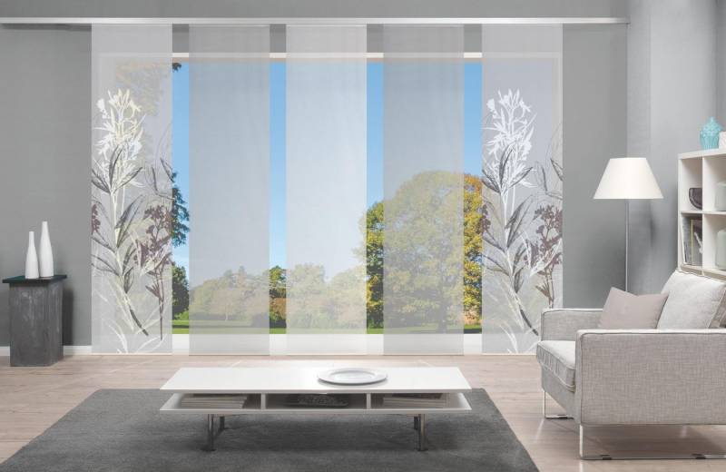 Vision S Schiebegardine 5ER SET SEMORA, Paneelwagen (5 St), halbtransparent, HxB: 260x60, Schiebevorhang 5er Set Digitaldruck von Vision S