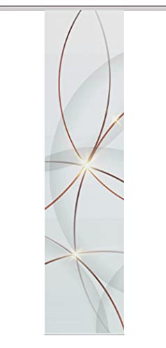 Vision S Schiebegardine BLINKI, Digitaldruck auf Bambus-Optik , mit abstraktem Motiv, 260x60cm, Farbe: Rot oder Türkis (Rot) von HOME WOHNIDEEN