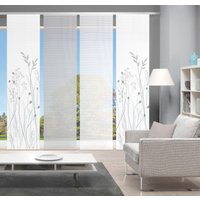 Vision S Schiebegardine "GRASIL 4er SET" Paneelwagen 4 Stk. tlg. Bambus-Optik, Digital bedruckt von Vision S