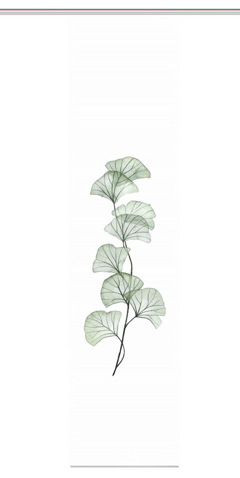 Vision S Schiebegardine Vision S Schiebevorhang Bambusoptik Digitaldruck Berto 260x60 cm Salb (1 St), Kunstfaser, 1x Schiebewand inkl. Paneelwagen und Klemmleiste Salbei von Vision S