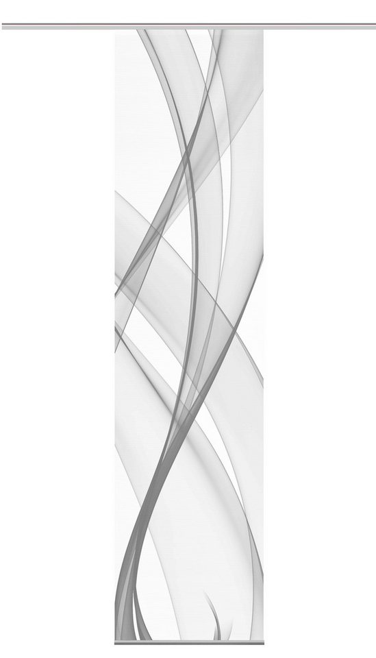 Vision S Schiebegardine Vision S Schiebevorhang Bambusoptik Digitaldruck Pacolia 260x60 cm Gr (1 St), Kunstfaser, 1x Schiebewand inkl. Paneelwagen und Klemmleiste Grau von Vision S