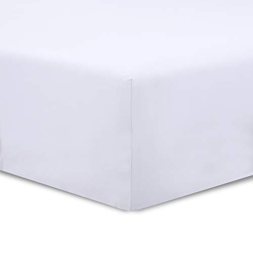 VISION - Spannbettlaken 140x190cm - Weiß - 100% Baumwolle von VISION