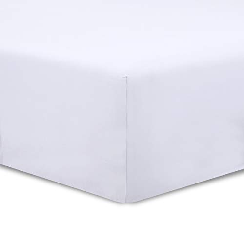 VISION - Spannbettlaken 200x200cm - Weiß - 100% Baumwolle von VISION