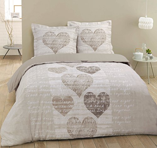 VISION Bettwäsche Alice – 240 x 220 cm – 100% Baumwolle, beige, 220 x 240 cm VISION Bettwäsche Alice – 240 x 220 cm – 100% Baumwolle, beige, 220 x 240 cm von VISION