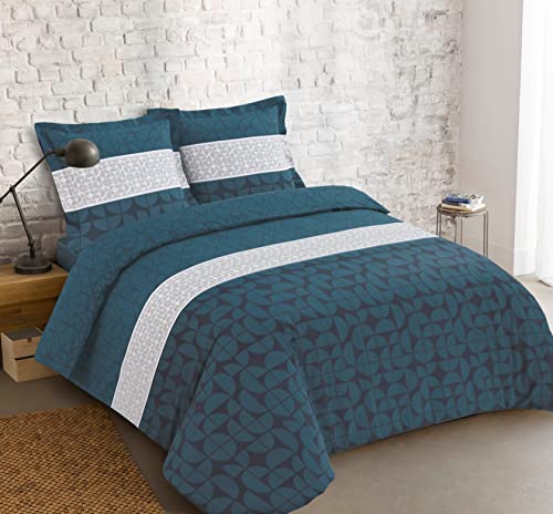 Vision - Bettwäsche Basile – Bettbezug 240 x 220 cm mit 2 passenden Kissenbezügen 65 x 65 cm – 100 % Baumwolle von VISION